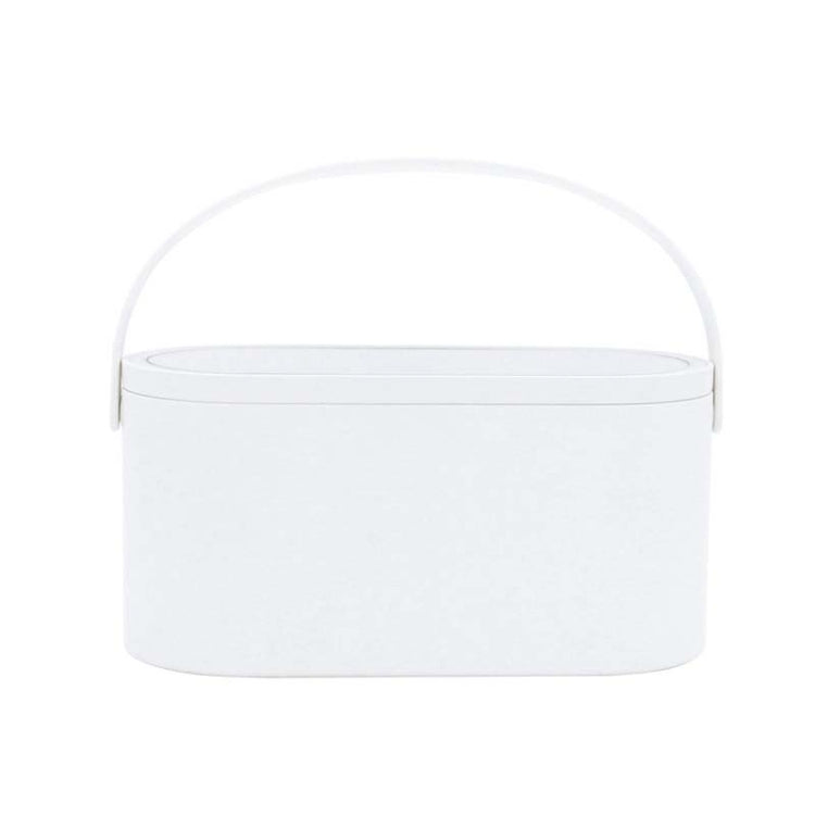 Portable Cosmetic Case Cosmetic Storage Box with Handle & Makeup Mirror & Table Lamp