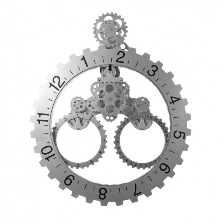 Home Simple European Style Triangular Mechanical Gears Wall Clock