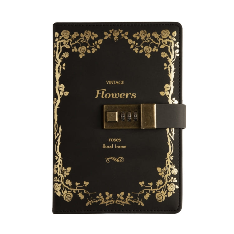B6 Retro PU Cover Notebook Diary Book with Password Lock