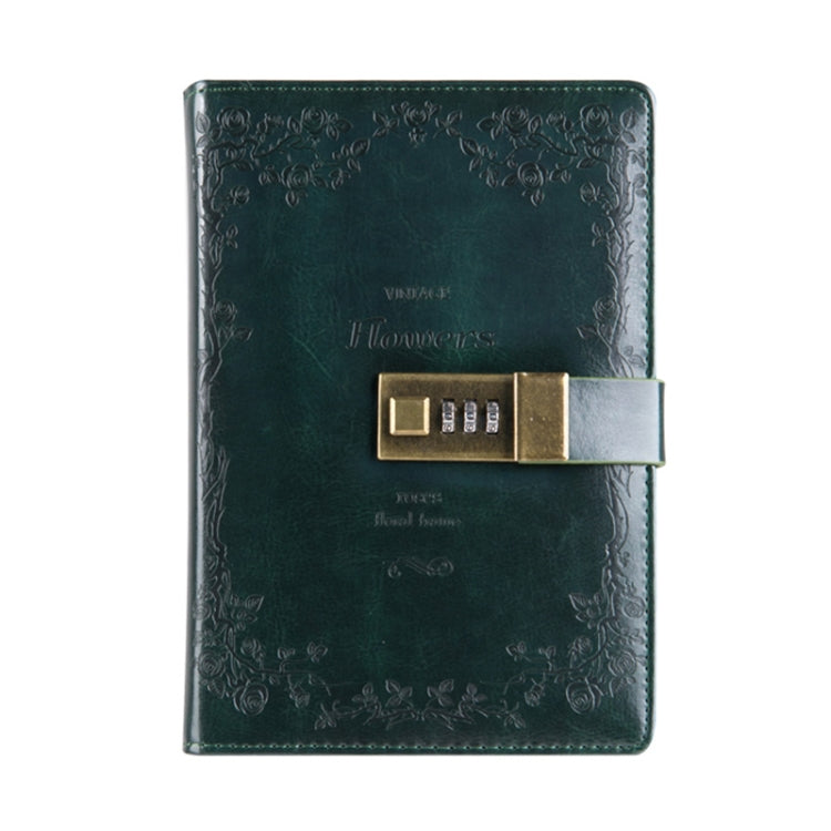 B6 Retro PU Cover Notebook Diary Book with Password Lock