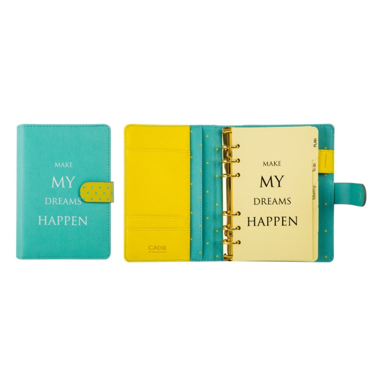 A6  Fashion Color Blocking Loose-leaf Notebook Diary Book