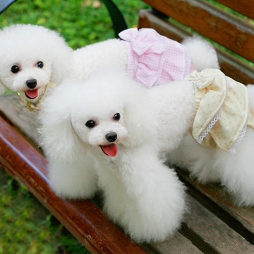 Yellow Skirt Type Pet Sanitary Pants Underwear, Size: S (Waistline: 22 - 30 cm)(Yellow)