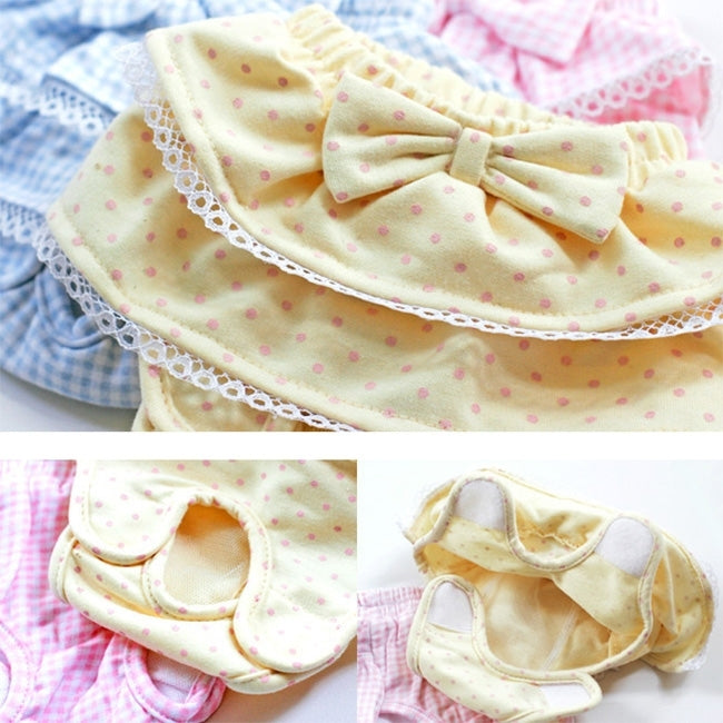 Pink Skirt Type Pet Sanitary Pants Underwear, Size: L (Waistline: 28 - 38 cm)(Pink)