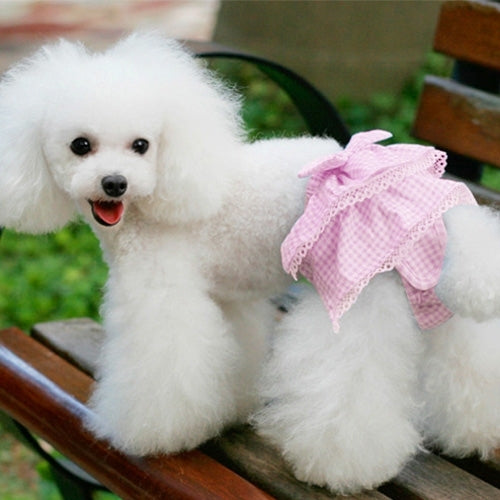 Pink Skirt Type Pet Sanitary Pants Underwear, Size: L (Waistline: 28 - 38 cm)(Pink)
