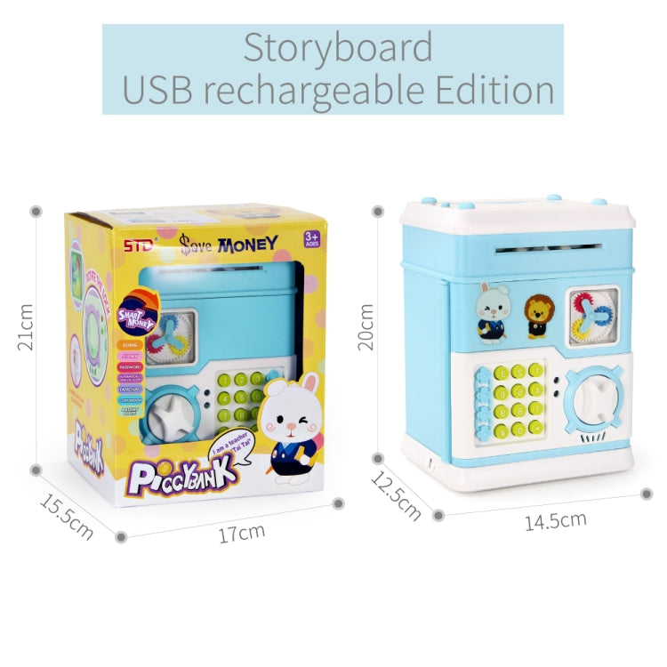 MoFun 12 Keys USB Fully Automatic Money Coin Bank, Support to Play Song / Story, with Counterfeit Light
