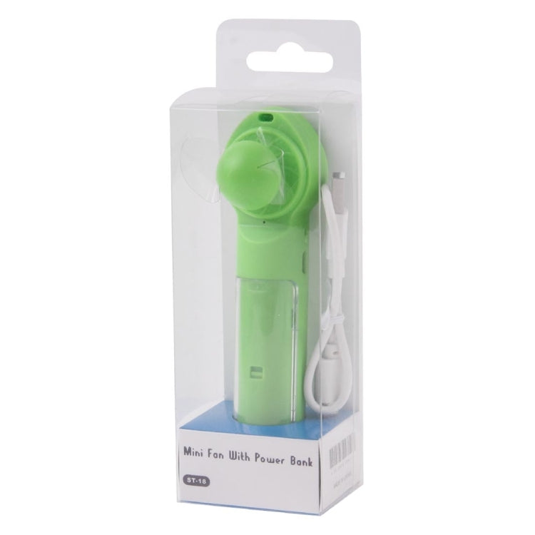 ST-18 Multi-functional Portable Hand-Held Soft 2-Blade Mini Fan with Power Bank, Blade Diameter: 7cm