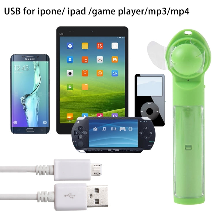 ST-18 Multi-functional Portable Hand-Held Soft 2-Blade Mini Fan with Power Bank, Blade Diameter: 7cm