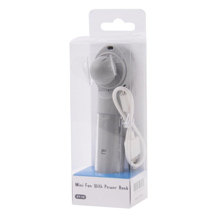 ST-18 Multi-functional Portable Hand-Held Soft 2-Blade Mini Fan with Power Bank, Blade Diameter: 7cm