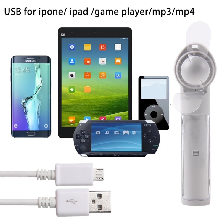 ST-18 Multi-functional Portable Hand-Held Soft 2-Blade Mini Fan with Power Bank, Blade Diameter: 7cm