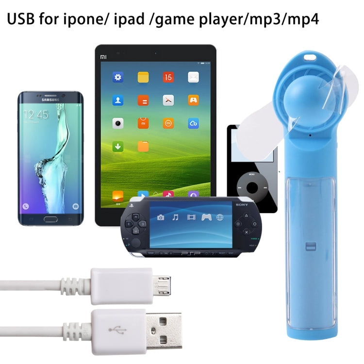 ST-18 Multi-functional Portable Hand-Held Soft 2-Blade Mini Fan with Power Bank, Blade Diameter: 7cm