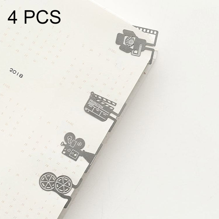 4 PCS Metal Bookmark Creative Mini Book Markers Memorial Art Crafts Bookmark,Random Color Delivery