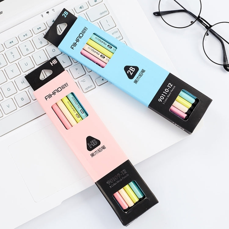 Standard Pencil Black Wood Drawing Pencil School Stationery Office Supplies,Random Color Delivery