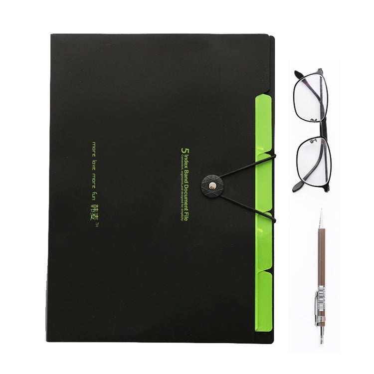 School Stationery Office Supplies Simple Contracted Multilayer Buckles Folder Paper Storage Document Folder 5 pages,Random Color Delivery
