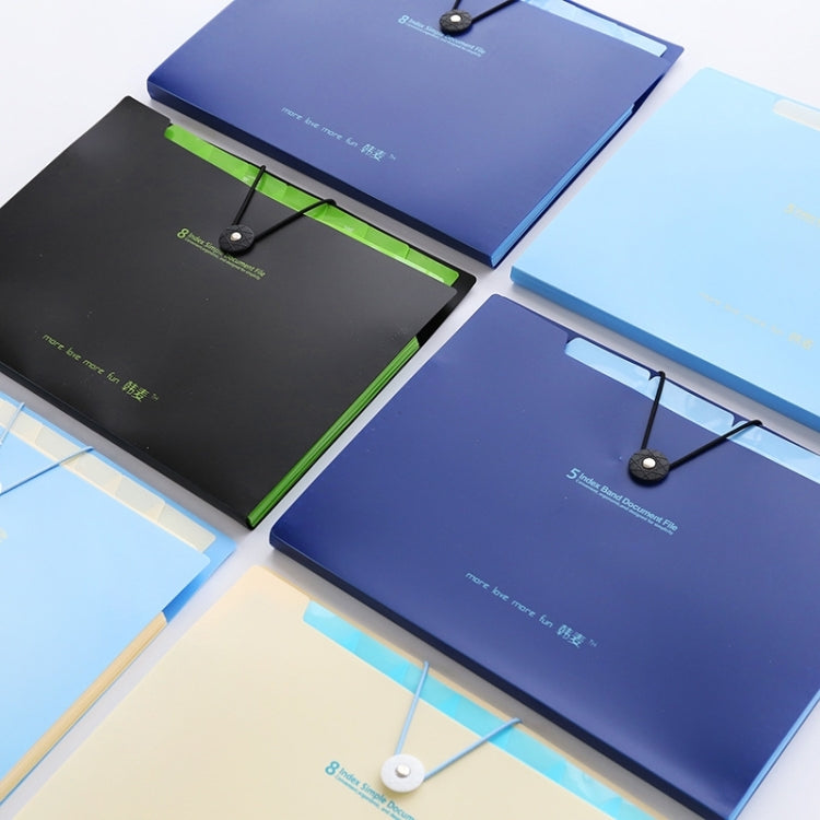 School Stationery Office Supplies Simple Contracted Multilayer Buckles Folder Paper Storage Document Folder 5 pages,Random Color Delivery