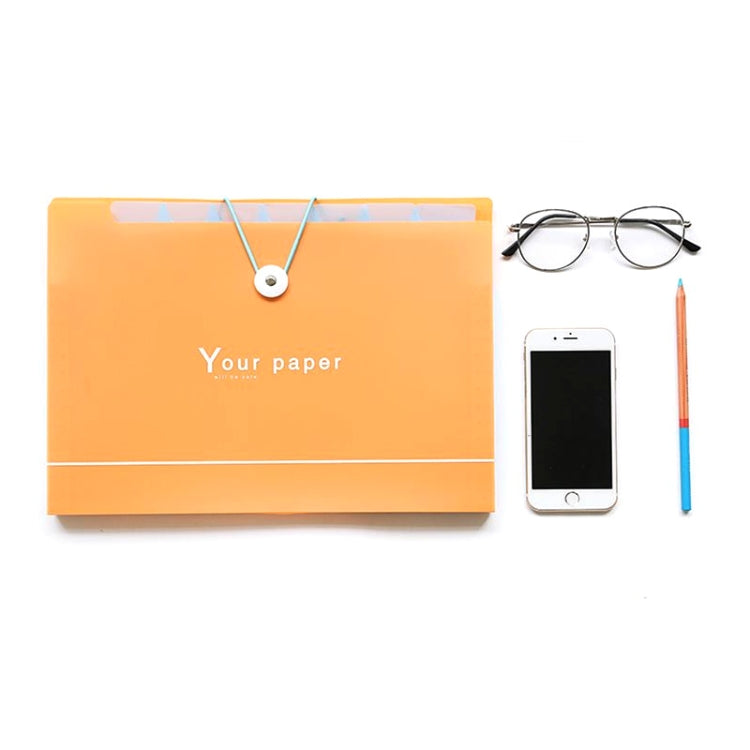 School Stationery Office Supplies Simple Contracted Multilayer Buckles Folder Paper Storage Document Folder 8 pages,Random Color Delivery