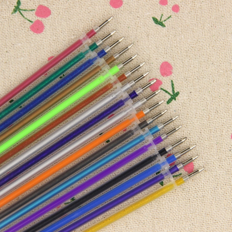 36 PCS / Set 0.5mm Pen Refill Flash Fluorescent Metal Colors for Children Painting Writing Office Stationery,Random Color Delivery
