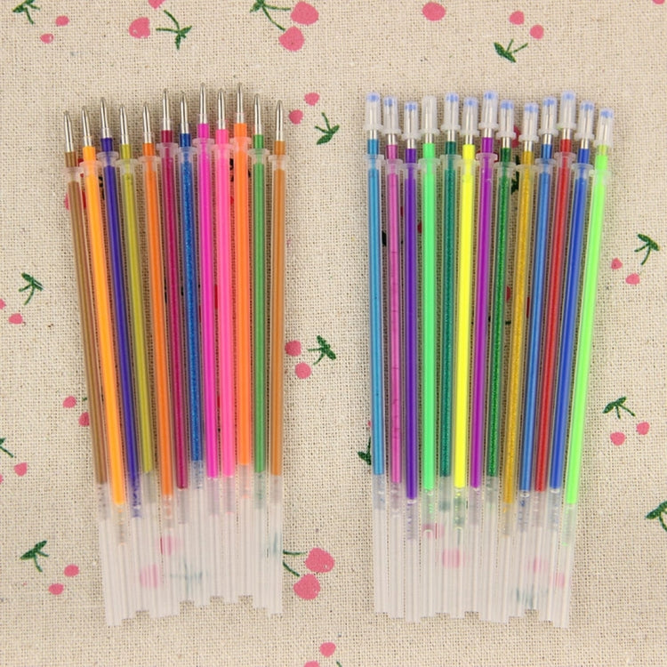 36 PCS / Set 0.5mm Pen Refill Flash Fluorescent Metal Colors for Children Painting Writing Office Stationery,Random Color Delivery