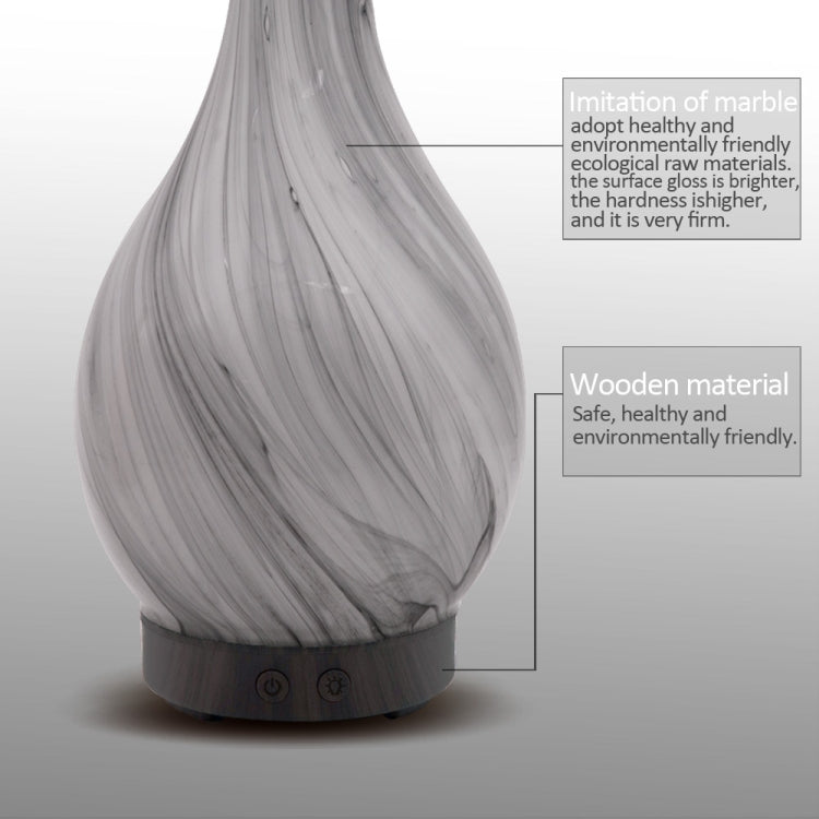 Creative Wood Grain Aromatherapy Machine Mini Glass Inclined Mouth Humidifier Automatic Alcohol Sprayer with Seven Color Lamp, Capacity: 100mL, U