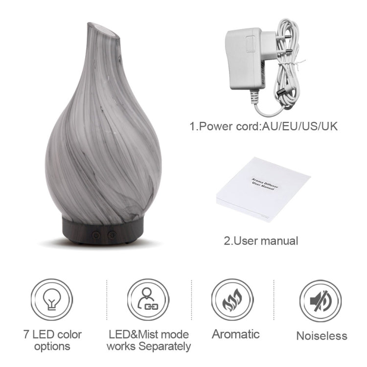 Creative Wood Grain Aromatherapy Machine Mini Glass Inclined Mouth Humidifier Automatic Alcohol Sprayer with Seven Color Lamp, Capacity: 100mL, U