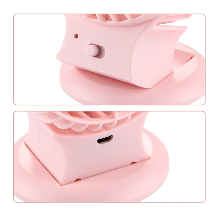 Dual Motor Blower Efficient and Save Power Portable Mini USB Fan Desktop Mute Fan for Office, Travel, 2 Kinds Speed Mode, DC 5V