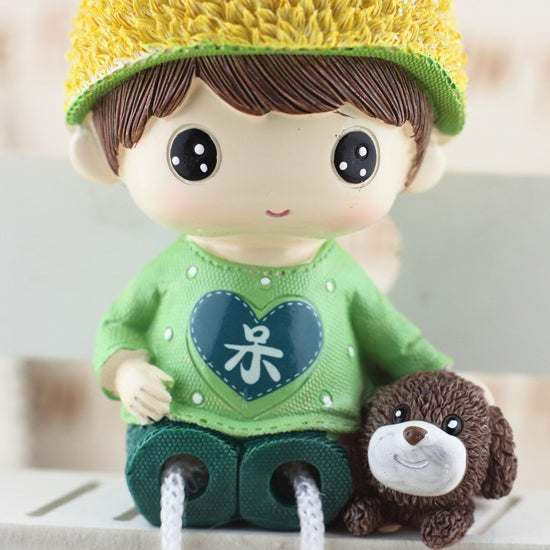 Creative Resin Crafts Hanging Feet Adorkable Couple Dolls Ornaments Home Wedding Decoration Gift