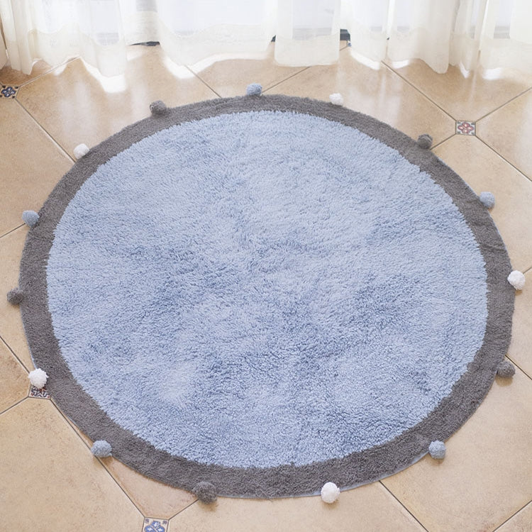 Round Ball Cotton Carpet Household Children Mat Doormat, Diameter: 1.2m