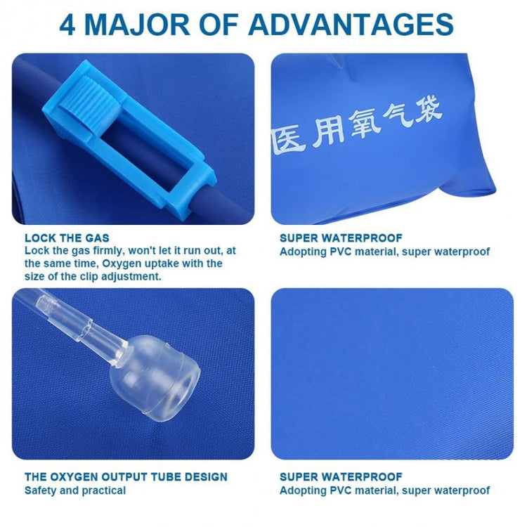 Portable Pregnant Women Old Man Oxygen Bag Ambu Bag with Straw, Capacity: 42L