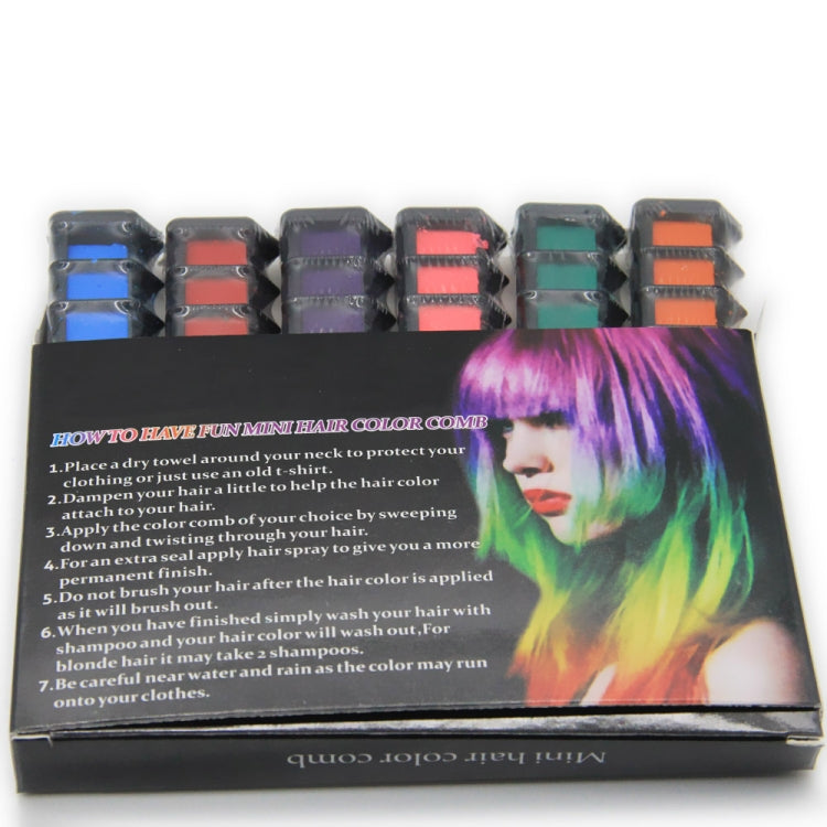 6 Color Box Dyed Hair Comb