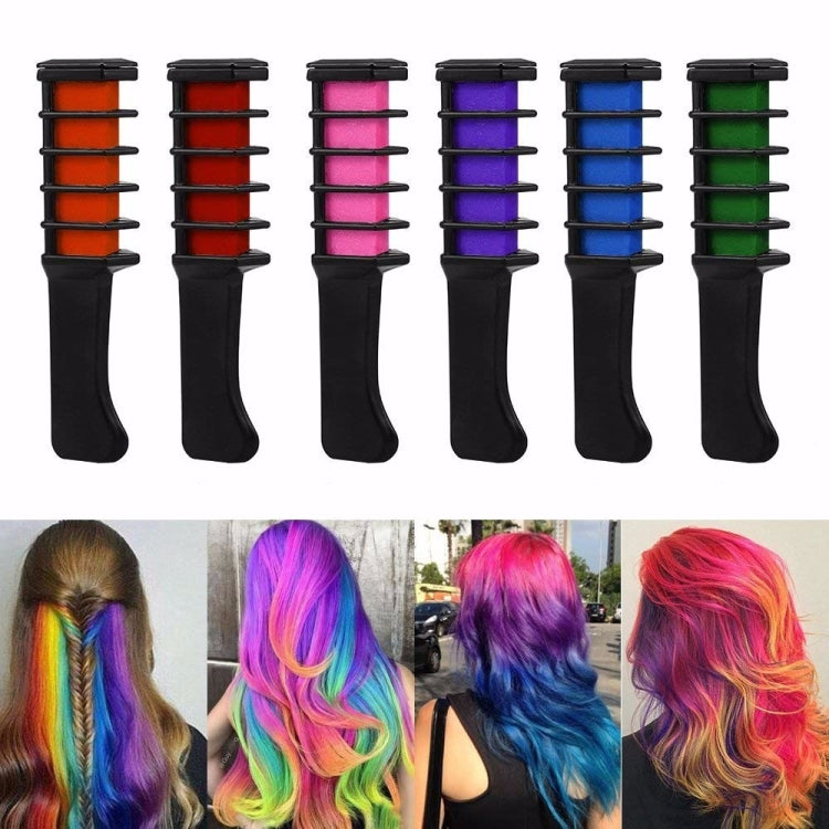 6 Color Box Dyed Hair Comb