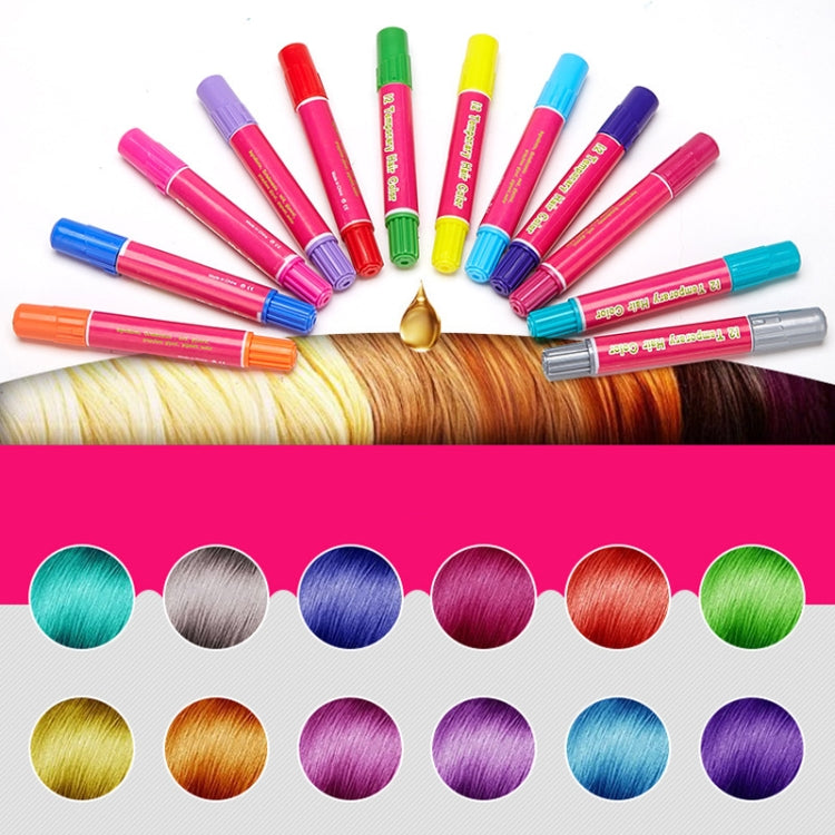 Disposable 12 Colors Hair Color Crayons Set Temporary Hair Dye Pen