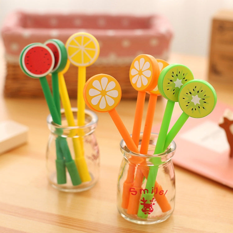 20 PCS Creative Fruit Lollipops Gel Pen Writing Stationery for Kids Gift / Office School Supplies, Random Style Delivery