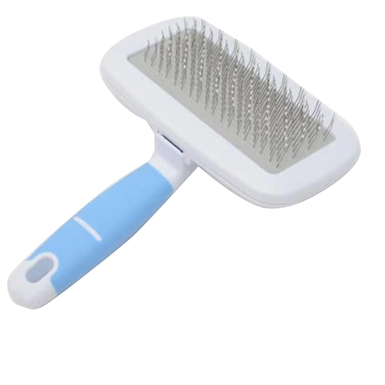 Pet Hair Combs Stainless Steel Needle Hairdressing Brush Tool with Small Comb, Random Color Delivery, L, Total Length: 16cm