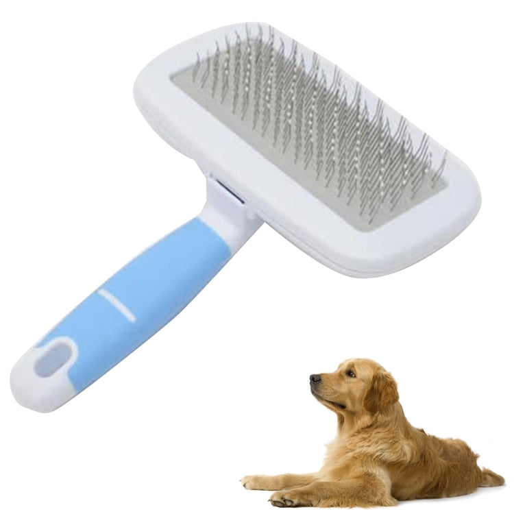 Pet Hair Combs Stainless Steel Needle Hairdressing Brush Tool with Small Comb, Random Color Delivery, L, Total Length: 16cm