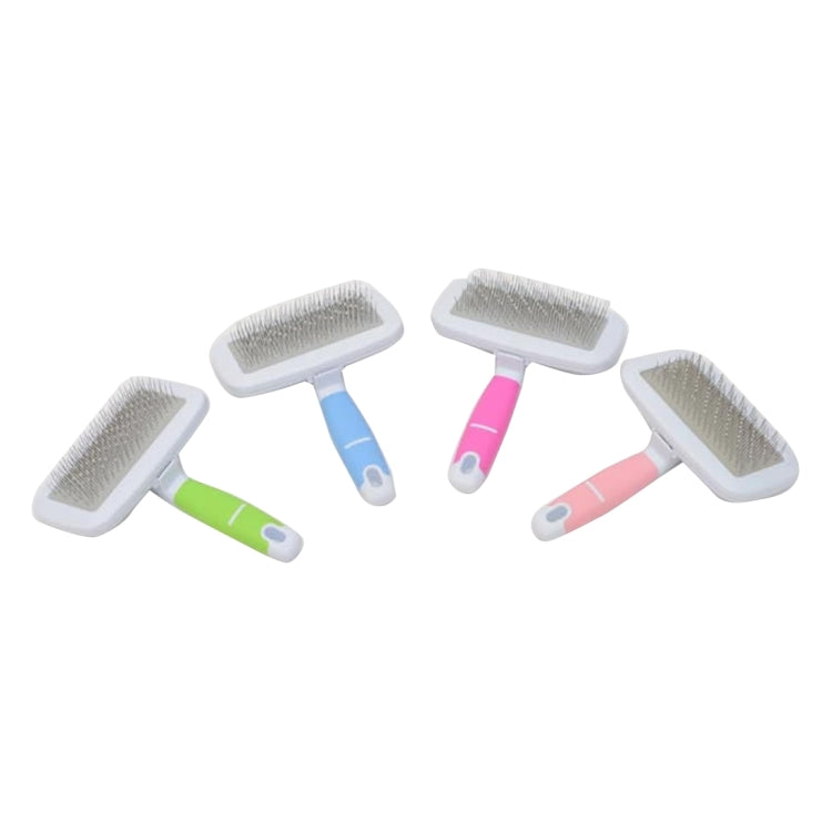 Pet Hair Combs Stainless Steel Needle Hairdressing Brush Tool with Small Comb, Random Color Delivery, L, Total Length: 16cm