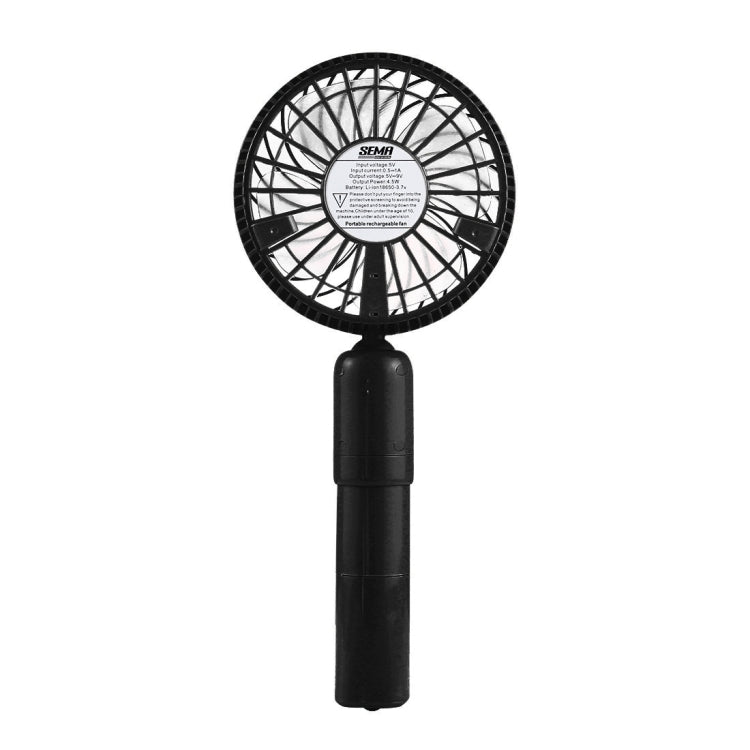 SEMA 360 Degree Rotate Handheld Rechargeable Mini Battery Fan with Charger Function & Lanyard