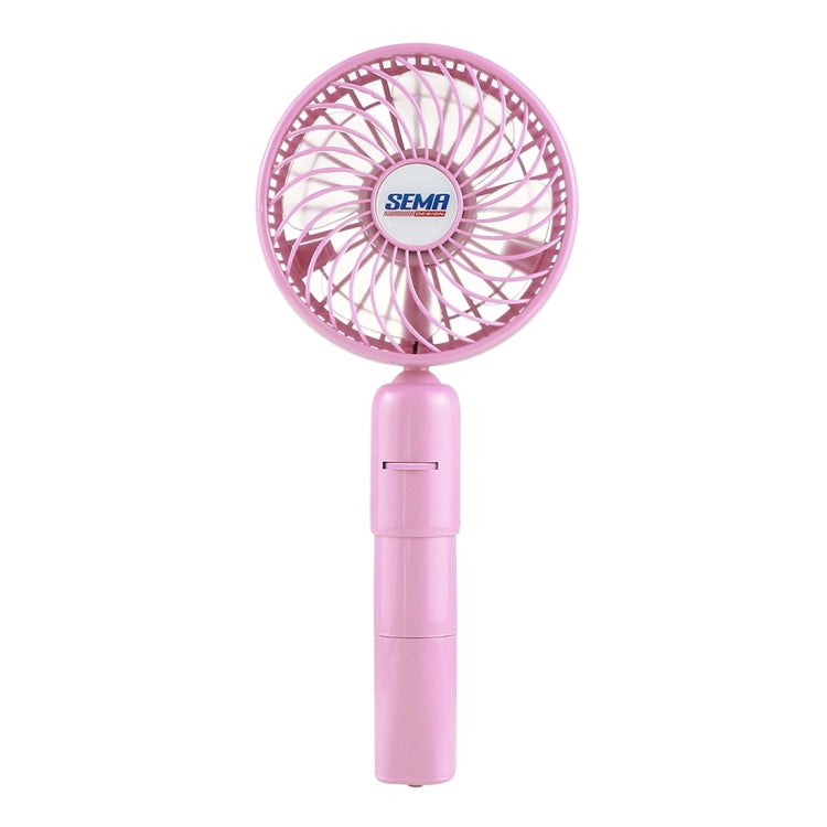 SEMA 360 Degree Rotate Handheld Rechargeable Mini Battery Fan with Charger Function & Lanyard