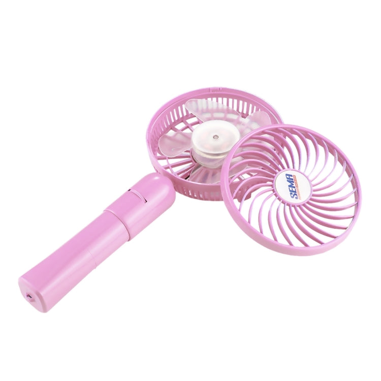 SEMA 360 Degree Rotate Handheld Rechargeable Mini Battery Fan with Charger Function & Lanyard