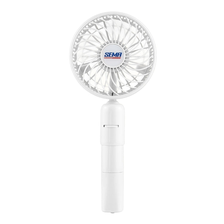 SEMA 360 Degree Rotate Handheld Rechargeable Mini Battery Fan with Charger Function & Lanyard