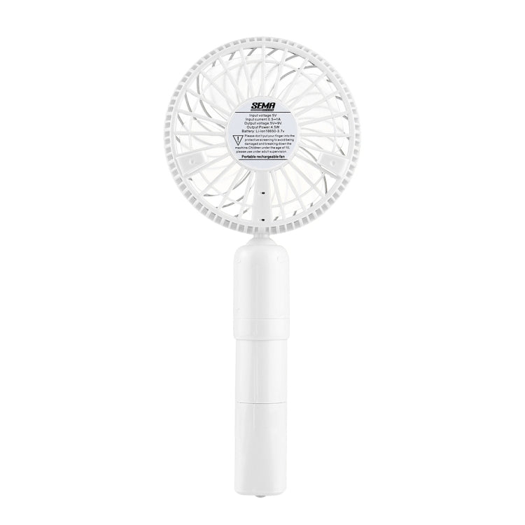 SEMA 360 Degree Rotate Handheld Rechargeable Mini Battery Fan with Charger Function & Lanyard