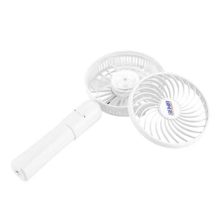 SEMA 360 Degree Rotate Handheld Rechargeable Mini Battery Fan with Charger Function & Lanyard
