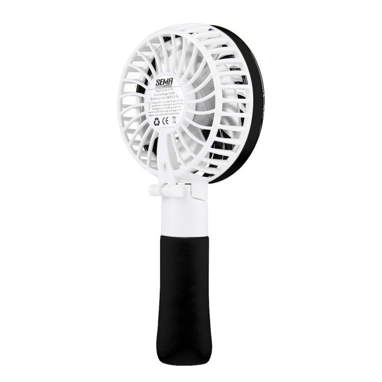 SEMA Foldable Handheld Rechargeable Mini Battery Fan with 3 Speed Control & Lanyard