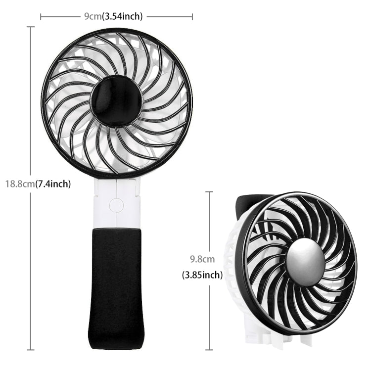 SEMA Foldable Handheld Rechargeable Mini Battery Fan with 3 Speed Control & Lanyard