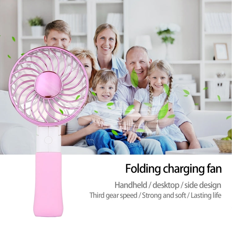 SEMA Foldable Handheld Rechargeable Mini Battery Fan with 3 Speed Control & Lanyard