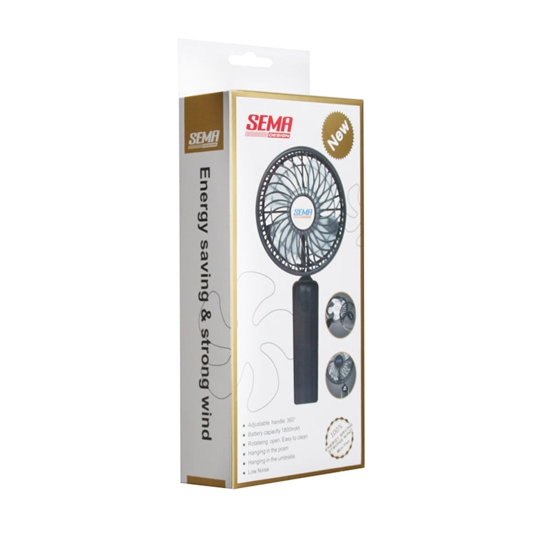 SEMA 360 Degree Rotate Handheld Rechargeable Mini Battery Fan with 3 Speed Control