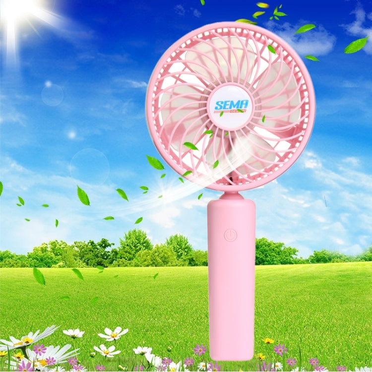 SEMA 360 Degree Rotate Handheld Rechargeable Mini Battery Fan with 3 Speed Control