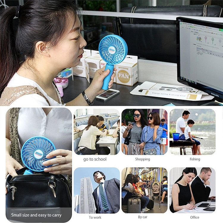 SEMA 360 Degree Rotate Handheld Rechargeable Mini Battery Fan with 3 Speed Control