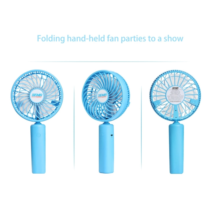 SEMA 360 Degree Rotate Handheld Rechargeable Mini Battery Fan with 3 Speed Control