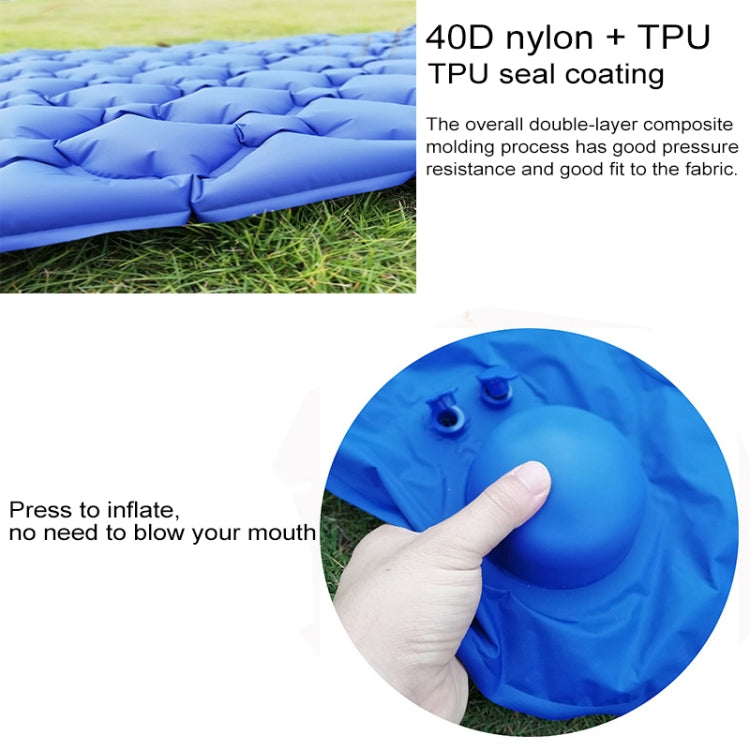 PICTET.FINO Outdoor Portable Tent Camping Sleeping Pad Ultra Light Folding Pressing Air Mattress (Orange)