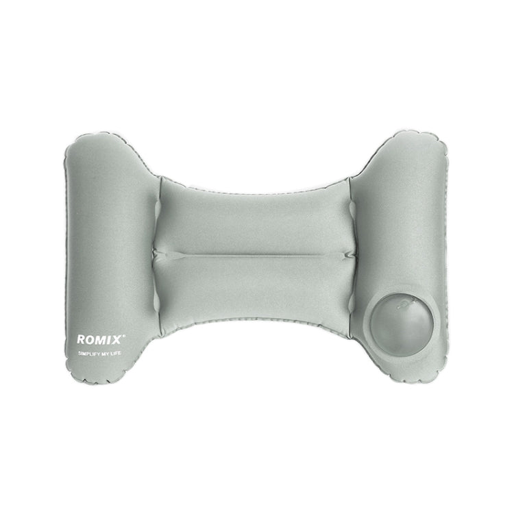 Romix JE-159 Portable Press Type Automatic Inflating Pillow Travel Cushion, Waist Pillow, Train and Aircraft Cushion(Grey)