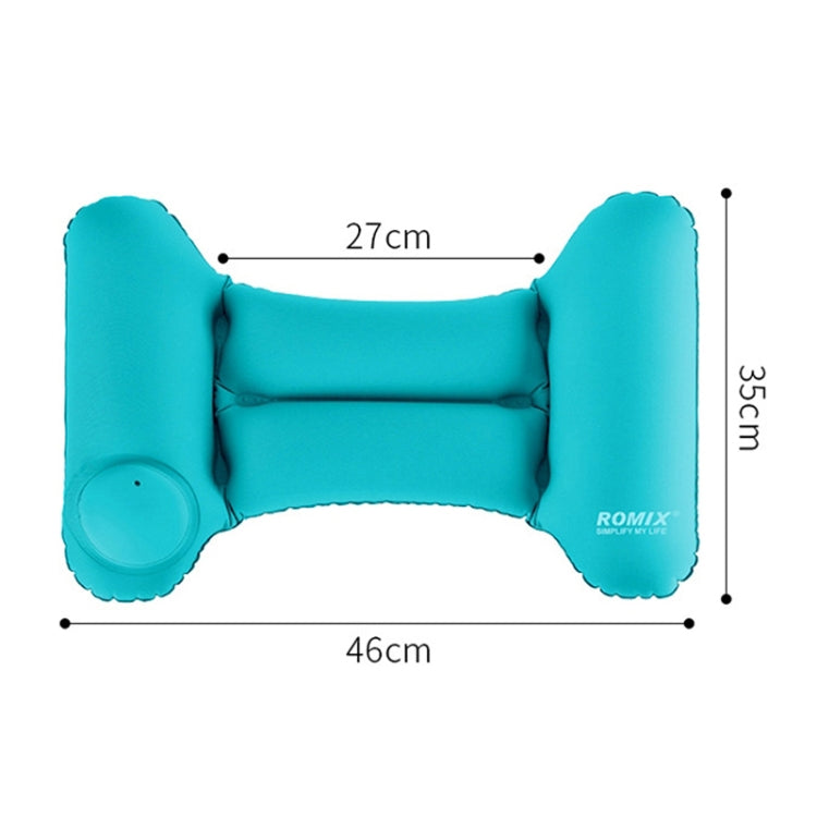 Romix JE-159 Portable Press Type Automatic Inflating Pillow Travel Cushion, Waist Pillow, Train and Aircraft Cushion(Grey)